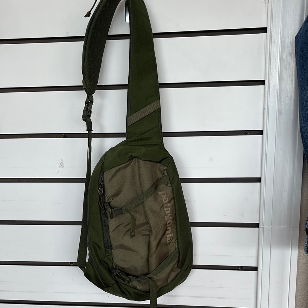 Patagonia Olive and Beige Unisex Sling Bag